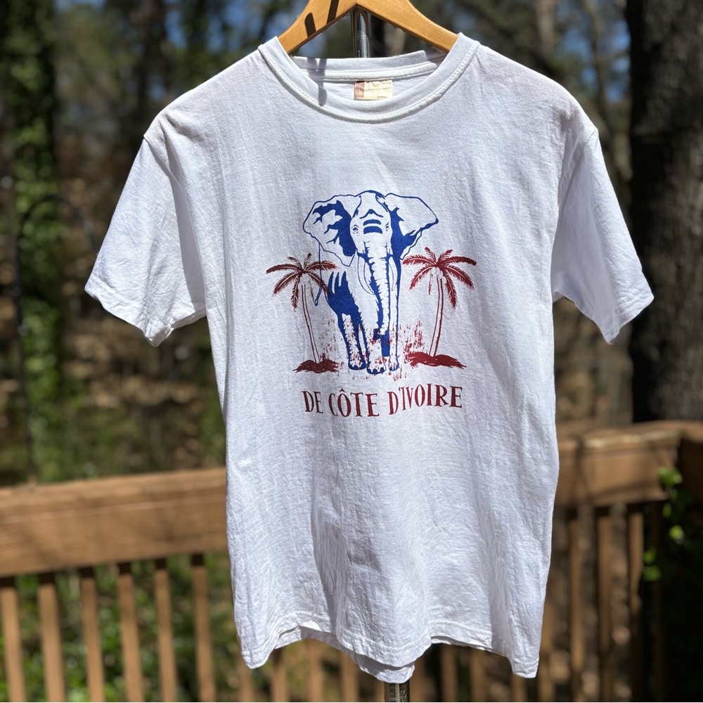 DE COTE D’IVOIRE—Elephant Africa T-Shirt—Men’s Medium—"Original Waky Power”—RARE